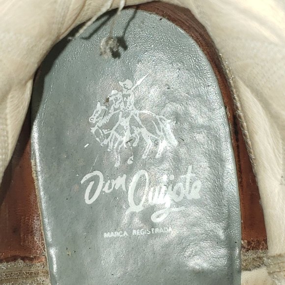 Nice Men's 9.5 Grey Don Quijote Cowboy Boots Leather - Picture 4 of 5